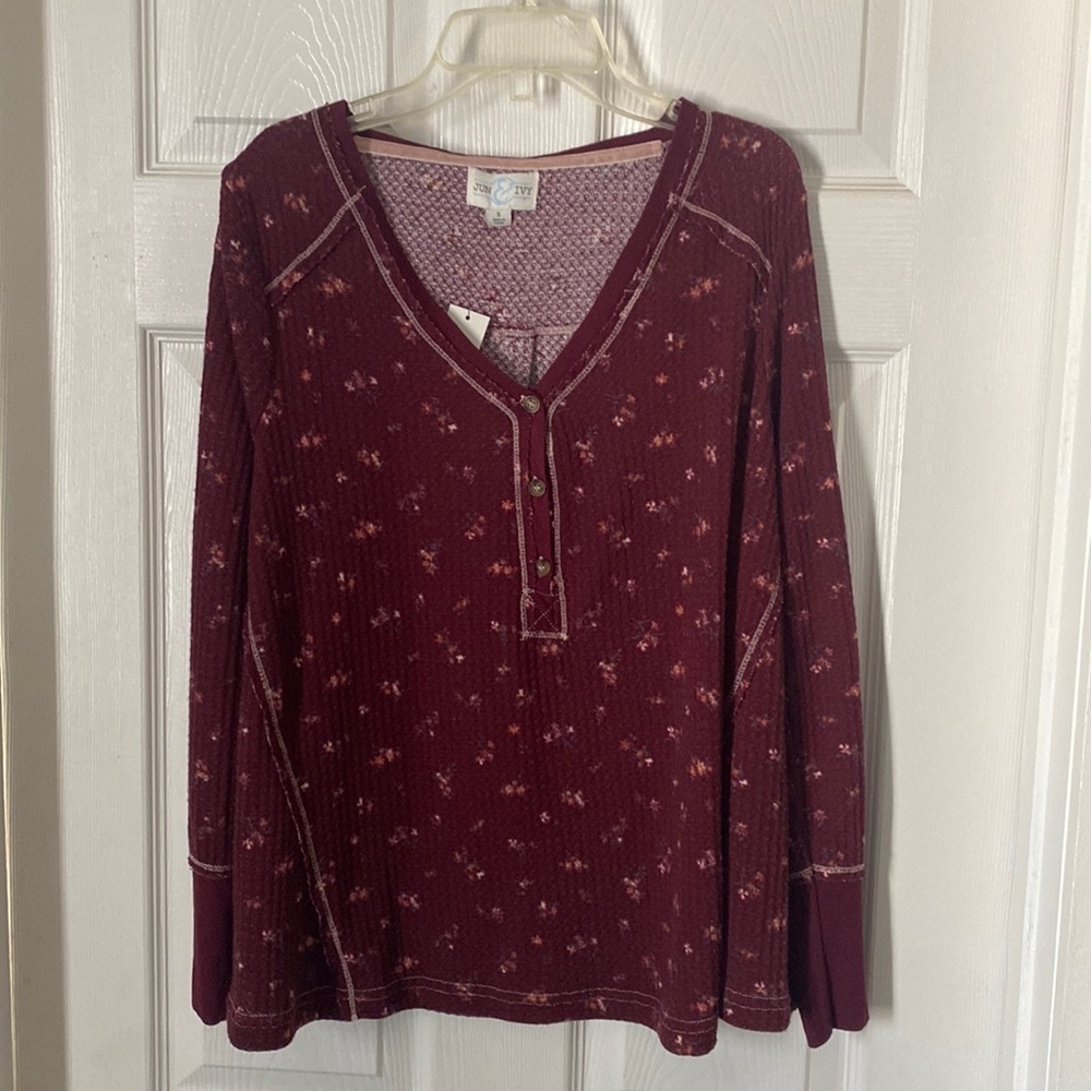 Francesca’s button up waffle shirt | NWT